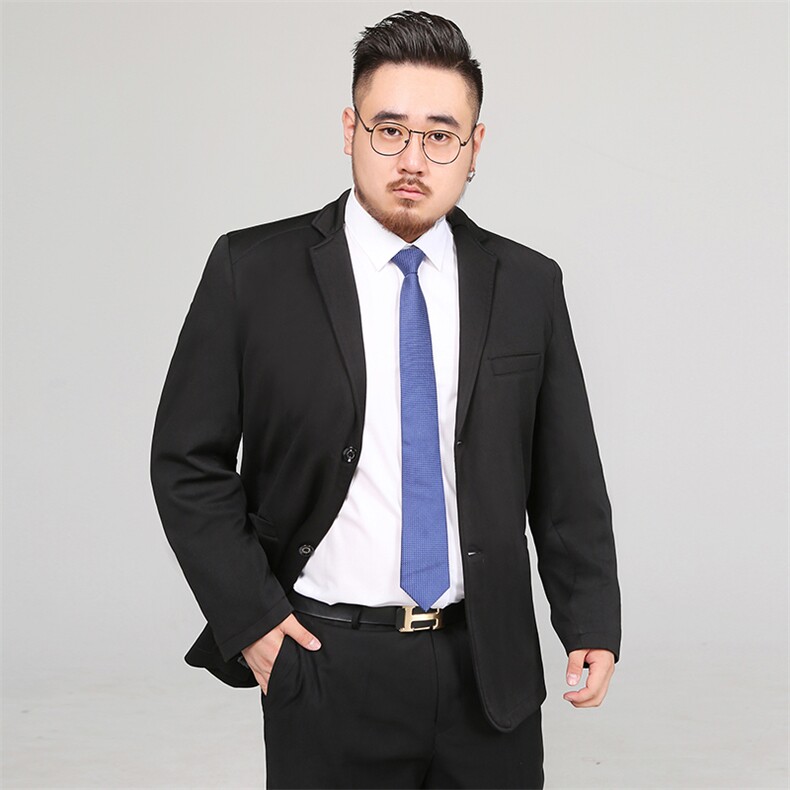 春装新款男士西装时尚休闲西服上衣外套L-8XL加肥大码18007款图片