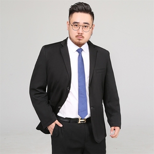 春装新款男士西装时尚休闲西服上衣外套L-8XL加肥大码18007款图片