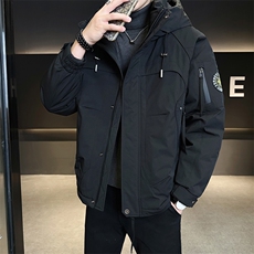 标50绒冬季新款冲锋衣连帽羽绒服男Y2518-P235控券后价298，男装夹克，电商B321-1