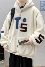秋冬加绒加厚连帽羊羔绒卫衣男女时尚毛巾绣外套976-P90控价118，男装卫衣，电商A441-1