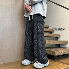 XZ616秋季新款重磅灯芯绒闪电纹工装破缝长裤TY1033特P40控78，男装工装外套，星座512A（原616）