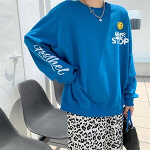 休闲笑脸卫衣,女装卫衣/绒衫,巴黎之夜