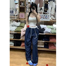工装裤女款夏季慵懒松弛感裤子小个子拼色宽松休闲裤K83，男装工装外套，星座1116A（原606A-3）