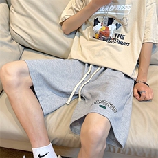 短裤男ins潮流百搭华夫格休闲裤宽松五分中裤直筒运动K3124-P24，男装休闲裤，星座512-2