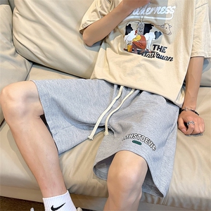 短裤男ins潮流百搭华夫格休闲裤宽松五分中裤直筒运动 K3124-P24图片