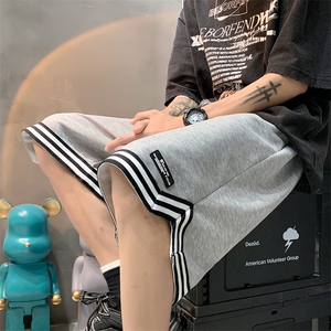 2025新美式ins高街夏季运动裤短裤五分裤休闲裤XZ212-1-QBK20-P38图片