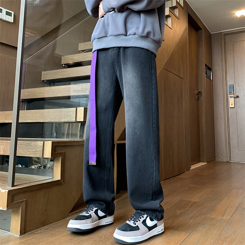 美式复古百搭高街潮牌宽松直筒牛仔裤A158-NZK802-P35特价,男装牛仔裤,电商A158