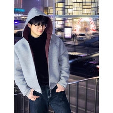 抖音得物品质26春装美式高街重磅结构双层双面卫衣开衫外套XS107，女装短外套，电商A486