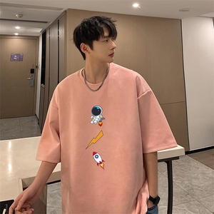 麂皮绒短袖t恤男大码半袖男 JD82165-P25图片