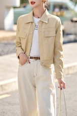 主推小个子短皮衣外套25春季新款洋气女士修身显瘦pu皮夹克机车服，女装皮衣，潮流依族