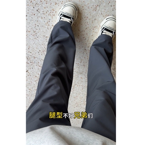弯刀休闲裤bootcu城市户外防晒裤肌理感宽松基础直筒长裤P28图片