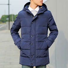 秋冬款男士连帽羽绒服加肥大码中长款胖哥羽绒衣L-8XL1440款P185，男装棉衣，星座802