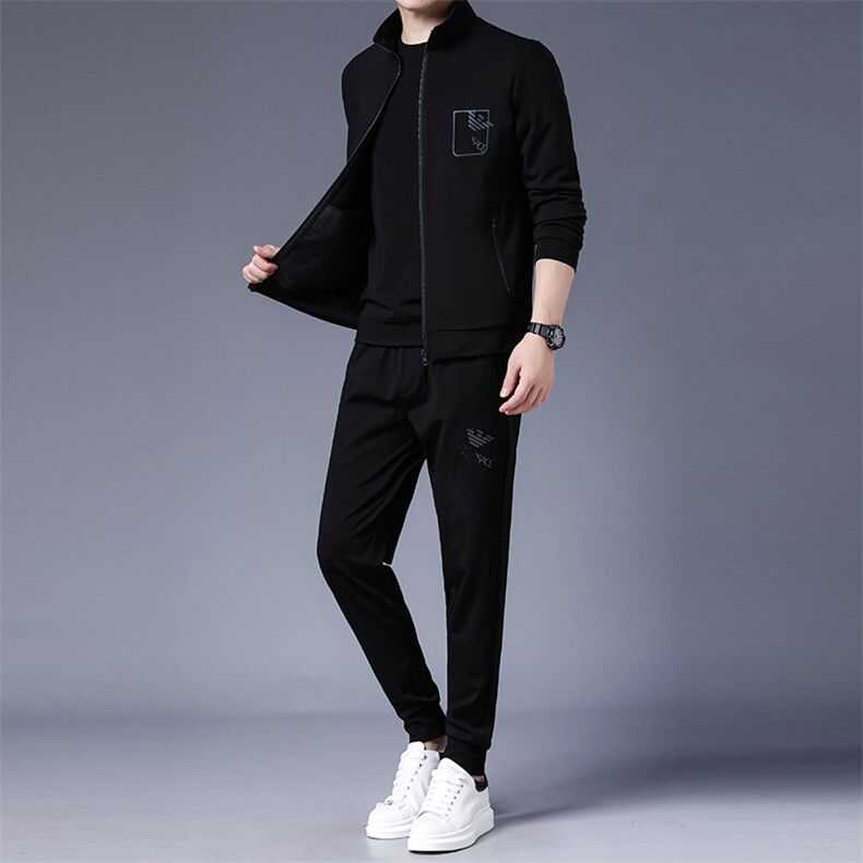 SA8928-3钱塘2020-2新款百搭简约帅气中青年男士厚款卫衣P240,男装休闲套装,钱塘207-2