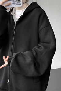 8XL-M 重磅潮牌百搭卫衣男美式情侣连帽撞色休闲廓形外套WY33P68图片