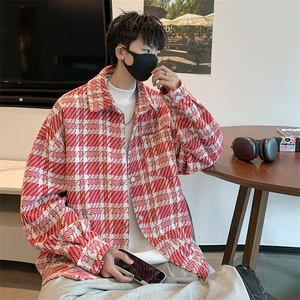 8XL-M 特大码轻奢高级感千鸟格闲大码情侣复古翻领夹克外套JK1303图片