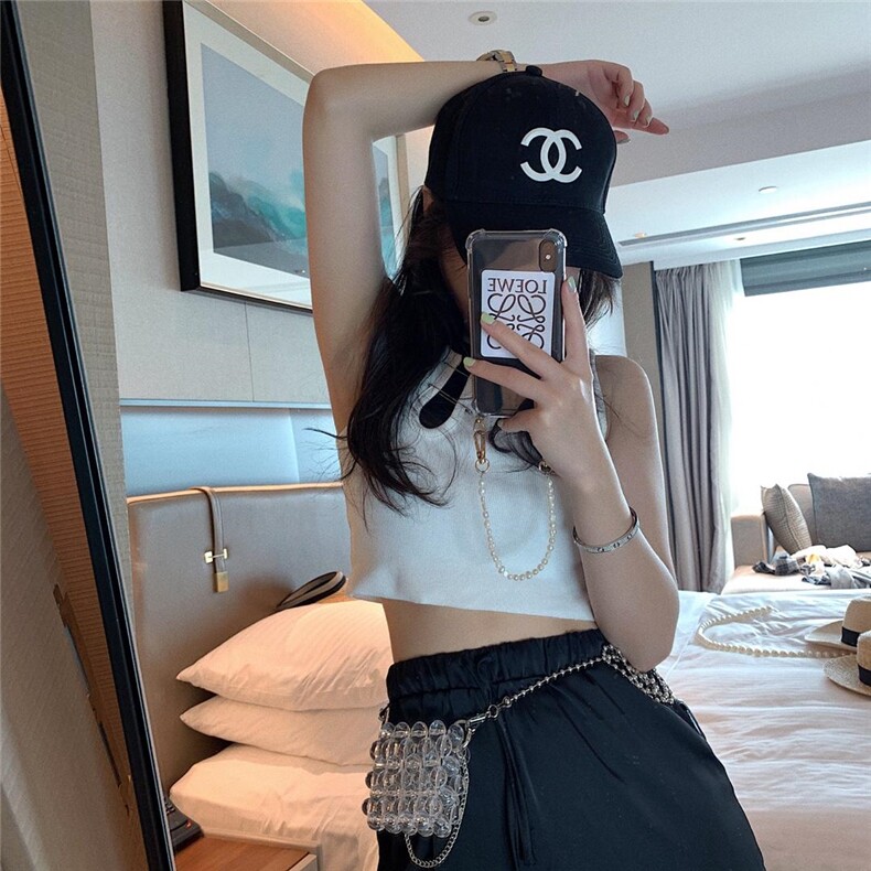 别针背心，女装背心吊带，XTZ style