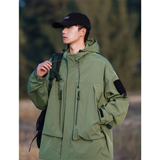 春季新款港风三防户外夹克男连帽冲锋衣外套DSA157B-JK127-P85，男装夹克，电商A157B