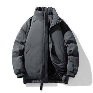现货冬季美式休闲加厚雪山外套夹克立领纯色三防户外工装棉服图片
