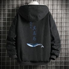 牛仔外套男大码加厚加绒衣男羊羔毛服男NM53261-P140网格，男装棉衣，电商A040A