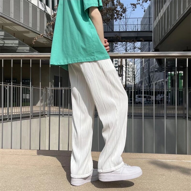 高级感裤子男夏季高街ins休闲裤小众直筒宽松垂感长裤GK262-P40,男装休闲裤,星座1008-1