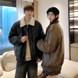 90%羽绒服 新标PU皮情侣韩版羽绒服上衣 Y041 /P300图片