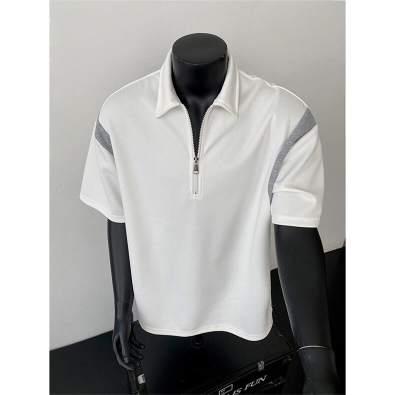 拼接polo衫套装大码情侣T3611上衣特P30控58/DK8602裤子特P25控48图片