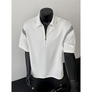 拼接polo衫套装大码情侣T3611上衣特P30控58/DK8602裤子特P25控48图片