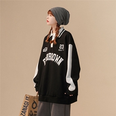 中性风POLO领卫衣女情侣大码M-5XL休闲套头卫衣男外套类C7720P55，男装Polo衫，星座227-7