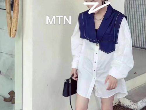 拼色衬衣，其它，麦缇诺