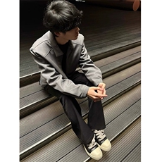 [网图慎用]美式西装夹克垫肩短款boxy外套硬汉C6067-TP80128，男装夹克，电商A102