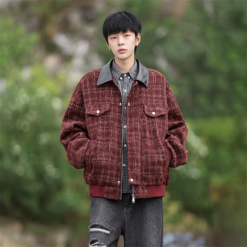 得物二开重磅百搭时尚潮流秋中长复古工装夹克外套男JK1351-P88,男装夹克,星座1103-3