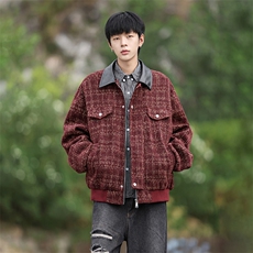 得物二开重磅百搭时尚潮流秋中长复古工装夹克外套男JK1351-P88，男装夹克，星座1103-3