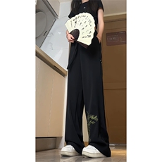休闲裤抖音直播品质风刺绣网纹冰丝裤现货供应C323-1-7732-P55，男装休闲裤，电商C323-1