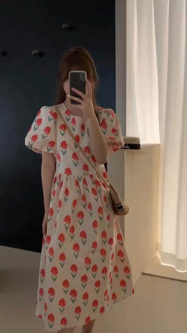 花朵连衣裙，女装连衣裙，欧妮卡蒂蔓