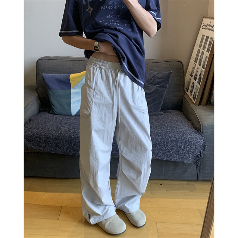 夏季防晒速干微弹冰丝工装打褶抽绳休闲裤XZ604-K208-特P35控68,男装防晒衣,星座604