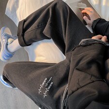 新款宽松直筒净版心电图ins潮牌牛仔裤X715NZ017P45控58，男装牛仔裤，星座715