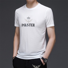 中青年男士短袖t恤时尚休闲夏季2023新款打底衫上衣服圆领体恤男，男装T恤，电商B212（原钱塘6029）