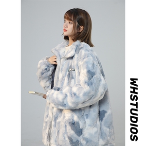 高品质立体层次感750克水墨画羊羔毛加棉加厚棉衣XZ301A Y03 P118图片