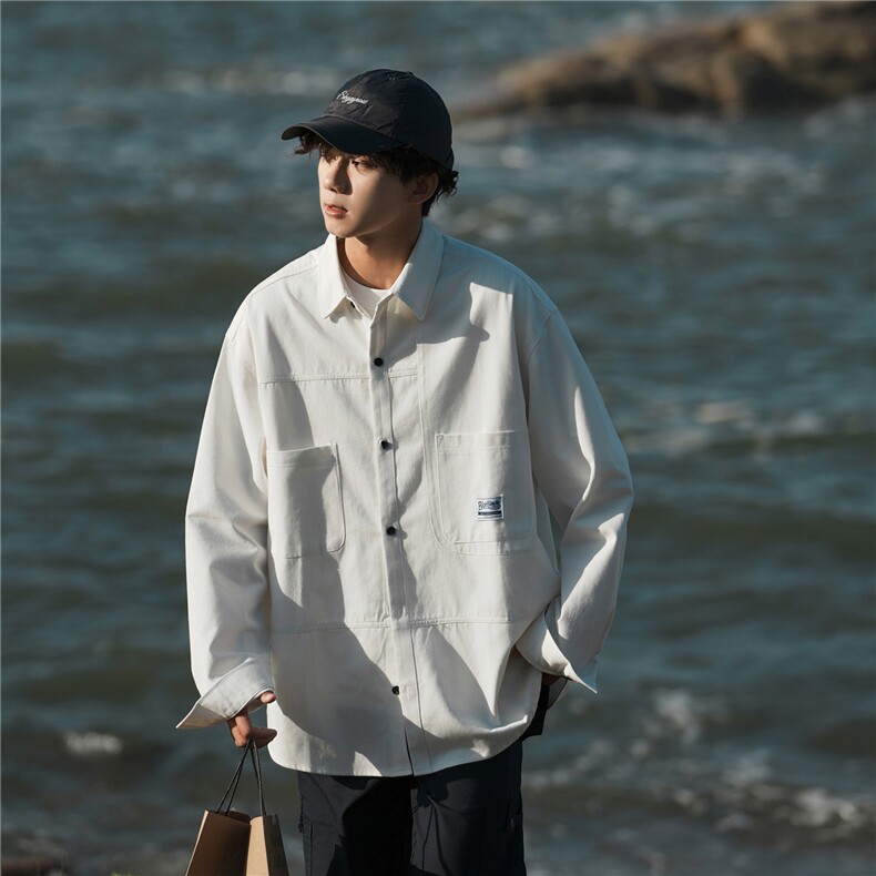 男士工装口袋衬衫夹克外套202-8-CS89-P68（100棉)，男装夹克，星座222-2（原202-8）