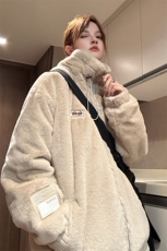冬季新款棉服仿兔毛绒外套保暖棉袄贴标棉衣男D3141-TP95138，男装棉衣，电商A102