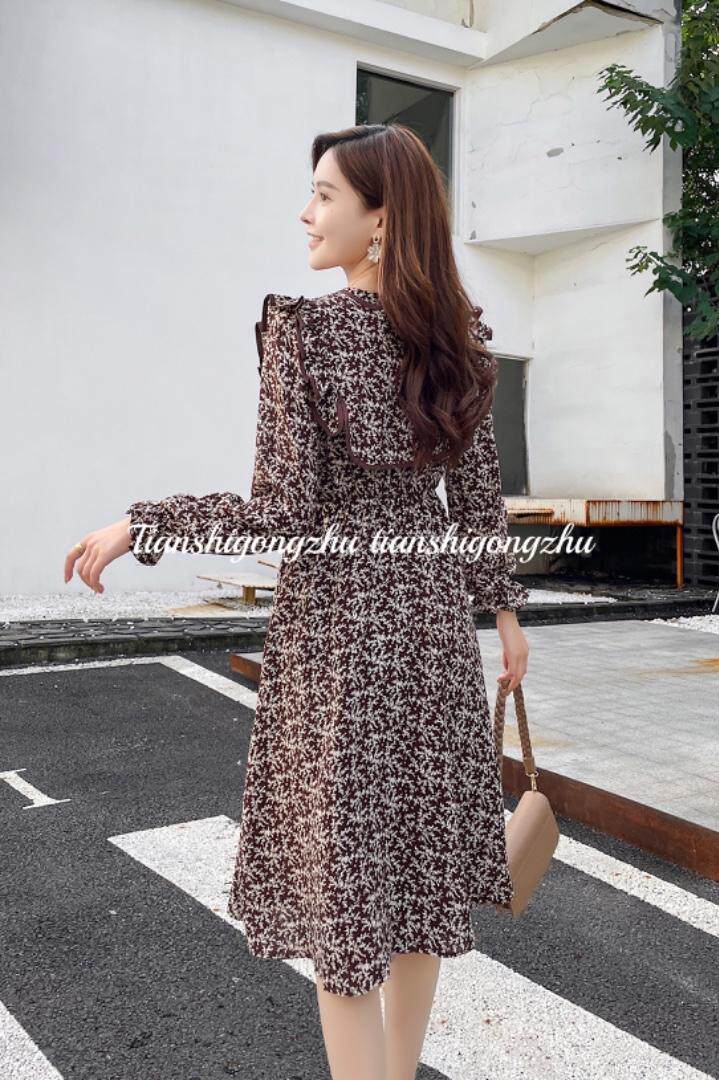 秋装花料连衣裙，女装连衣裙，天使公主