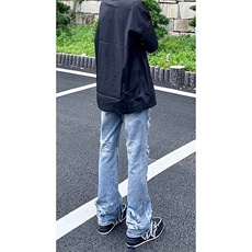 美式高街ins小众破洞牛仔裤货号K755P6578，男装牛仔裤，电商A063