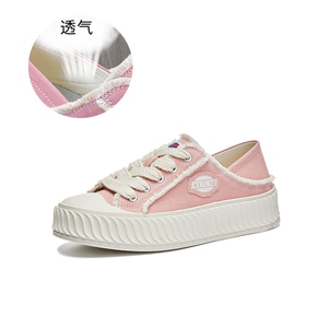 两穿帆布鞋女2024春季新款休闲平底饼干鞋时尚百搭小白鞋舒适女鞋图片