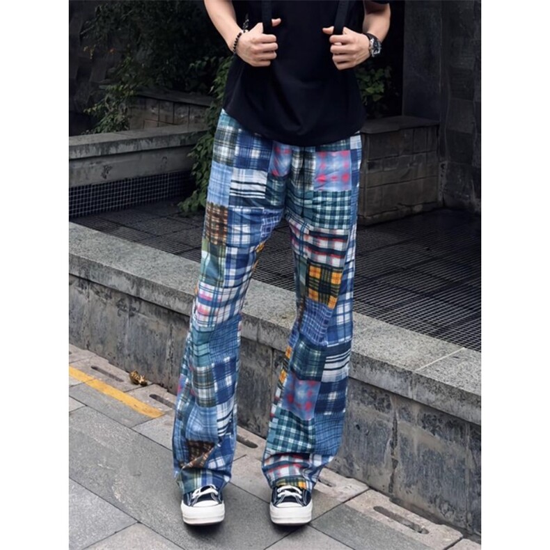 WE1751-P42百家布美式彩色格子裤子男,男装休闲裤,电商B323A