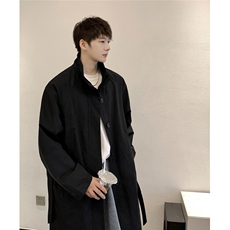 2025港风英伦单排扣腰带风衣男大码M-5XL中长款男FY77916P95控148，男装风衣，星座227-7