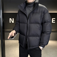 90%标白鸭绒2025冬季高品质无胆穿刺宽松羽绒服外套M675-P360，男装羽绒服，电商A413