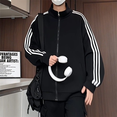 WY5019/P65春装新款高品质不起球织带设计开衫卫衣男潮宽松外套，女装短外套，电商A141