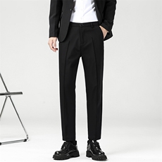 春夏季高级感小西裤男直筒弹力休闲长裤男士轻奢百搭裤子男外贸，男装西裤，星座224-3