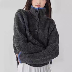 时尚潮流通勤2024年秋季新款百搭高领羊毛衫，女装羊毛衫，旭驰羊绒
