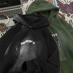 秋季加绒宽松连帽刺绣卫衣D329-QM775-特P55-控88图片